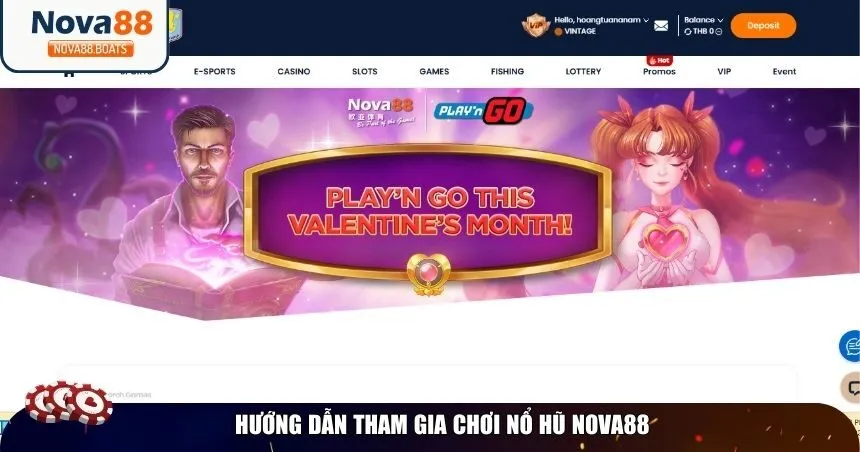 Hướng dẫn tham gia chơi nổ hũ Nova88