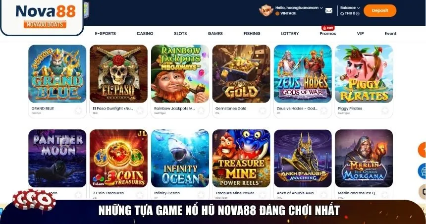 Những tựa game nổ hũ Nova88 đáng chơi nhất
